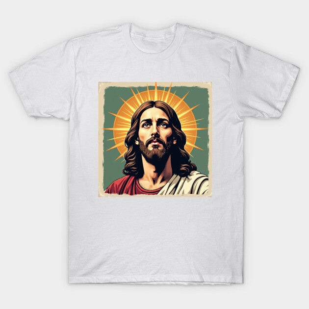 Jesus Christ with Divine Light - Christian Faith Art T-Shirt by Rox