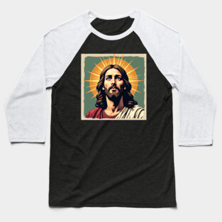 Jesus Christ with Divine Light - Christian Faith Art Baseball T-Shirt