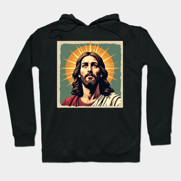 Jesus Christ with Divine Light - Christian Faith Art Hoodie by Rox