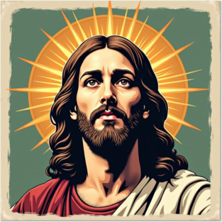 Jesus Christ with Divine Light - Christian Faith Art Posters and Art