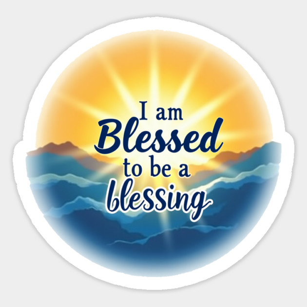 Blessed to Be a Blessing - Sun & Sea Design Magnet by Rox
