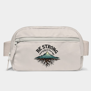Be Strong and of Good Courage Christian Design Tree Roots Bag