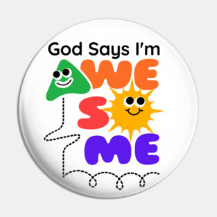 God Says I'm Awesome: A Colorful Journey of Faith for Kids Pin