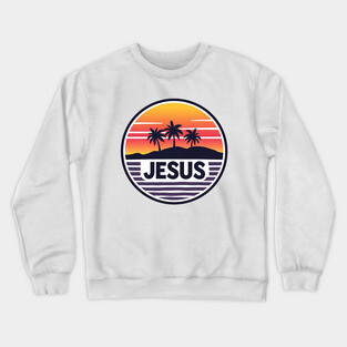 Vintage Jesus Name - Island Design Crewneck Sweatshirt