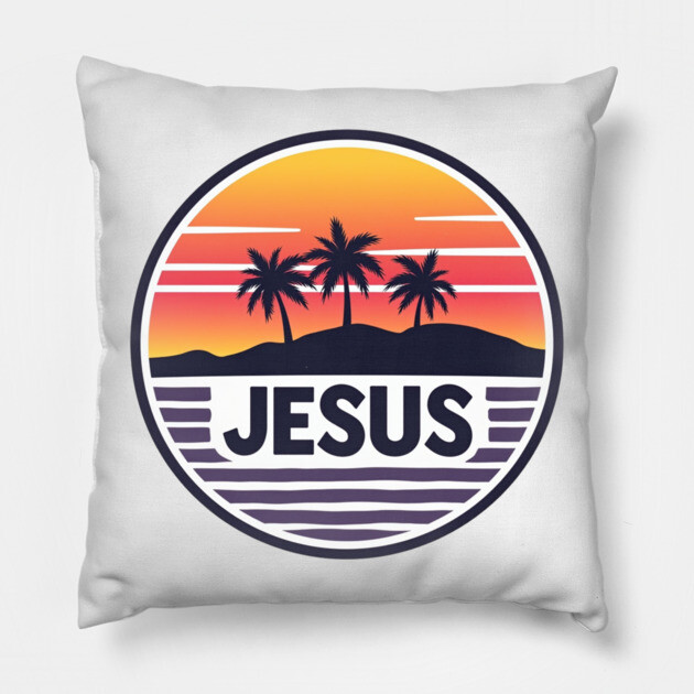 Vintage Jesus Name - Island Design Pillow by Rox