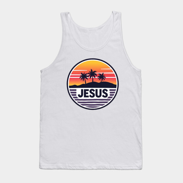 Vintage Jesus Name - Island Design Tank Top by Rox