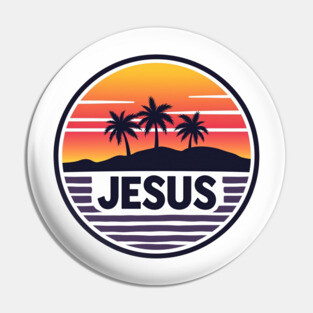 Vintage Jesus Name - Island Design Pin