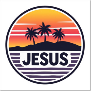 Vintage Jesus Name - Island Design Posters and Art