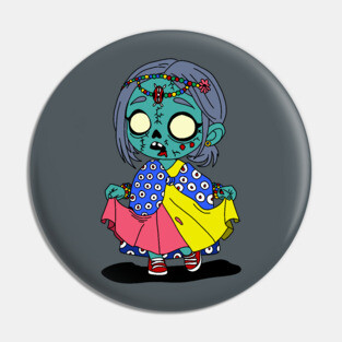 Cute Kenyan Zombie Pin