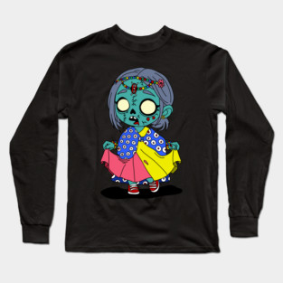 Cute Kenyan Zombie Long Sleeve T-Shirt