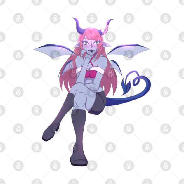 Pink Demon Girl by Art Of Glo