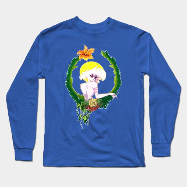 Floral Angel Dust Long Sleeve T-Shirt by Art Of Glo