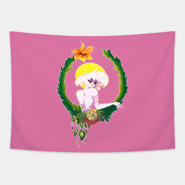 Floral Angel Dust Tapestry by Art Of Glo