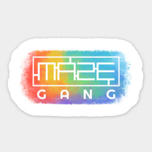 Maze Gang Watercolor Typography Magnet