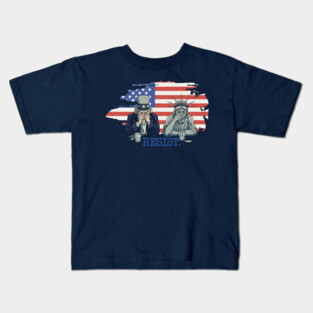 Resist | Resistance | Uncle Sam | Lady Liberty Kids T-Shirt