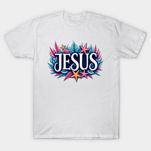 Jesus name cartoon undersea inspired T-Shirt by Rox