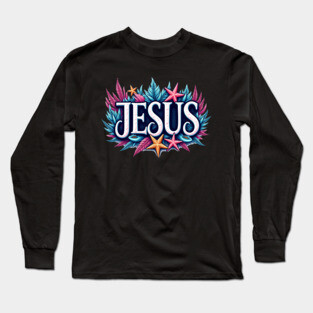Jesus name cartoon undersea inspired Long Sleeve T-Shirt