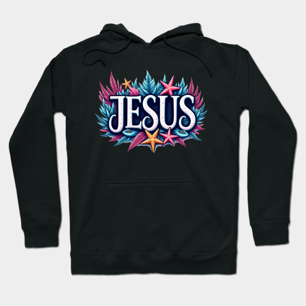 Jesus name cartoon undersea inspired Hoodie by Rox