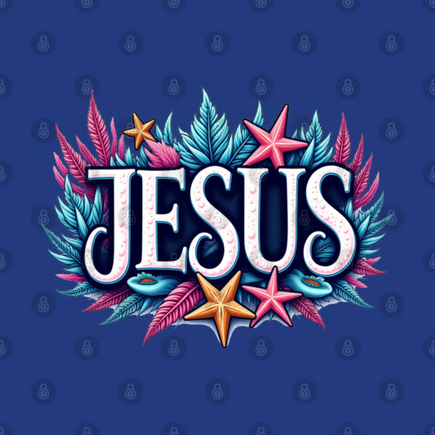 Jesus name cartoon undersea inspired by Rox