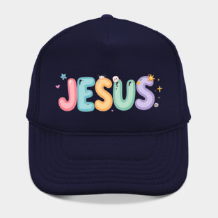 Jesus Cartoon Kids Design - Fun Christian Faith Graphic Hat