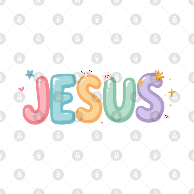 Jesus Cartoon Kids Design - Fun Christian Faith Graphic by Rox