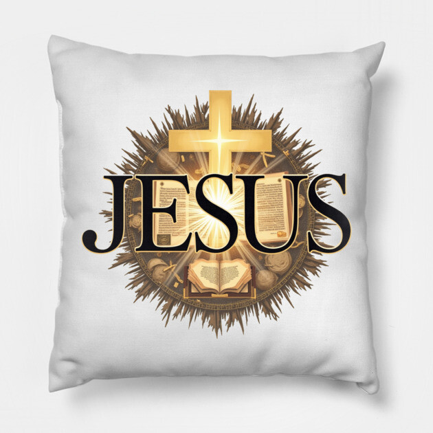 Jesus the word gives light Pillow by Rox