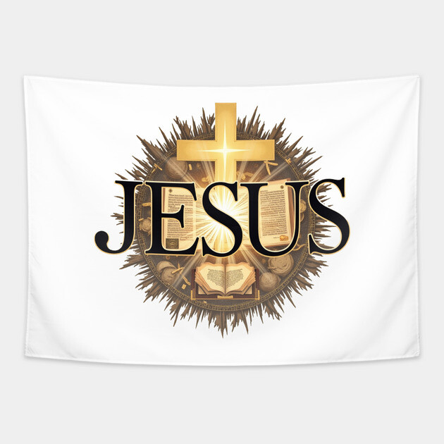 Jesus the word gives light Tapestry by Rox