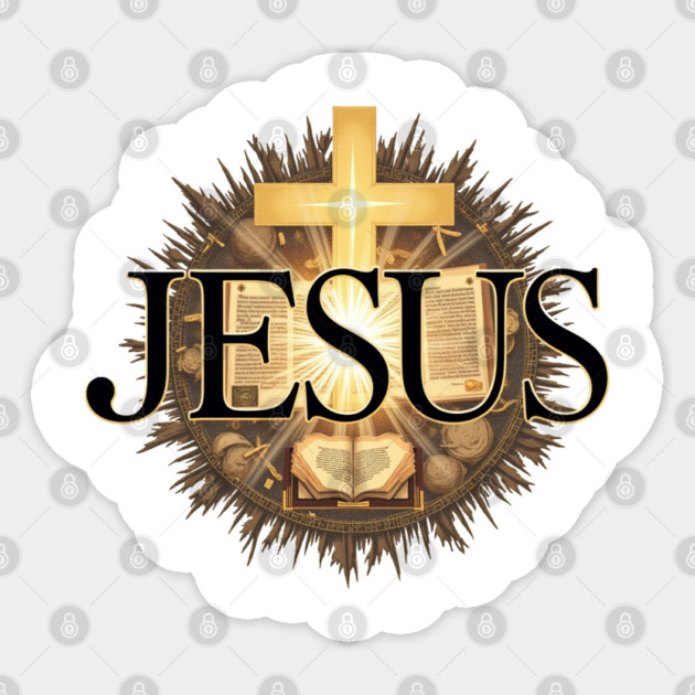 Jesus the word gives light Sticker by Rox