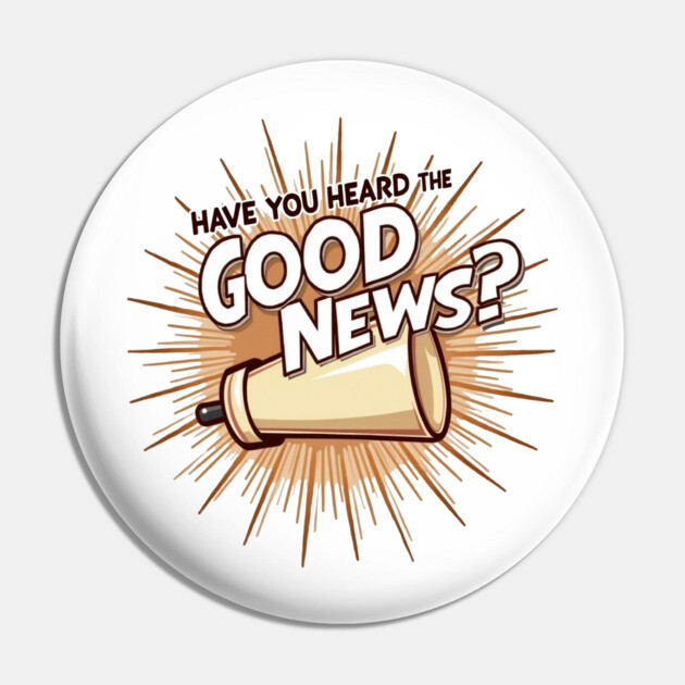 Christian Evangelism Design -  Megaphone Graphic Pin by Rox