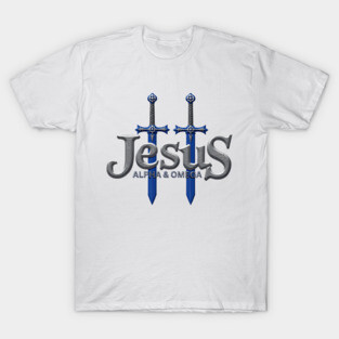 Jesus Alpha & Omega Sword Design T-Shirt