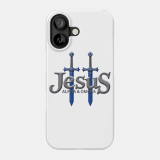 Jesus Alpha & Omega Sword Design Phone Case