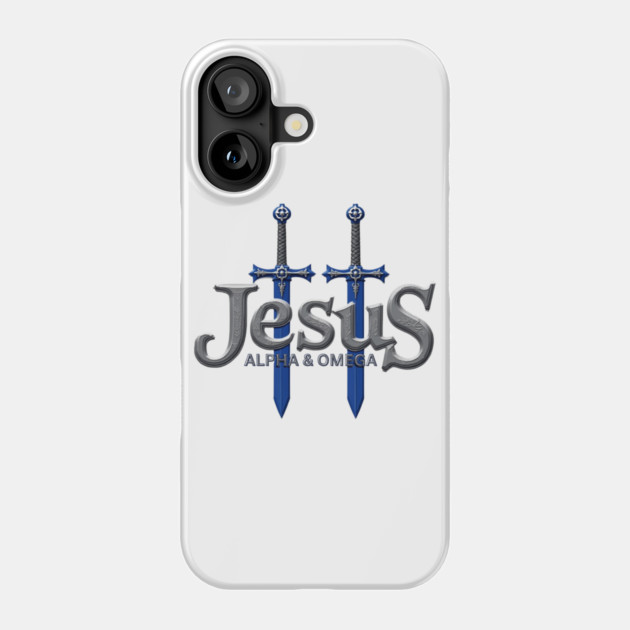 Jesus Alpha & Omega Sword Design Phone Case by Rox