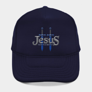 Jesus Alpha & Omega Sword Design Hat