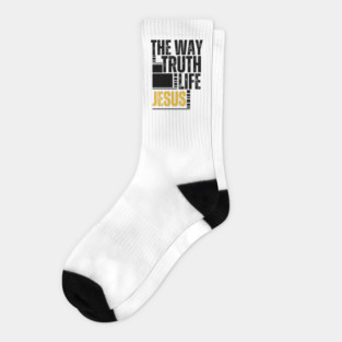 The Way, The Truth, The Life Jesus Socks