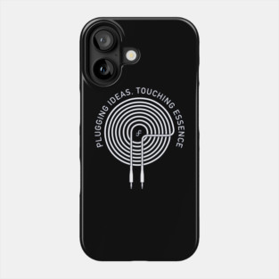 Plugging Ideas. Touching Essence. Dark Phone Case
