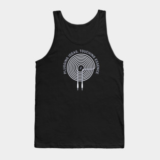 Plugging Ideas. Touching Essence. Dark Tank Top