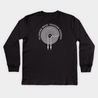 Plugging Ideas. Touching Essence. Dark Kids Long Sleeve T-Shirt