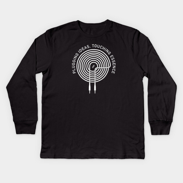 Plugging Ideas. Touching Essence. Dark Kids Long Sleeve T-Shirt by filiposwear