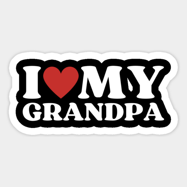 I Love My Grandpa Magnet by Creatifly Graphic Tees