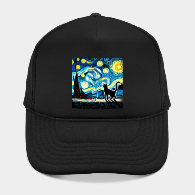 Starry Night Cat – Van Gogh-Inspired by Premachandra's Store