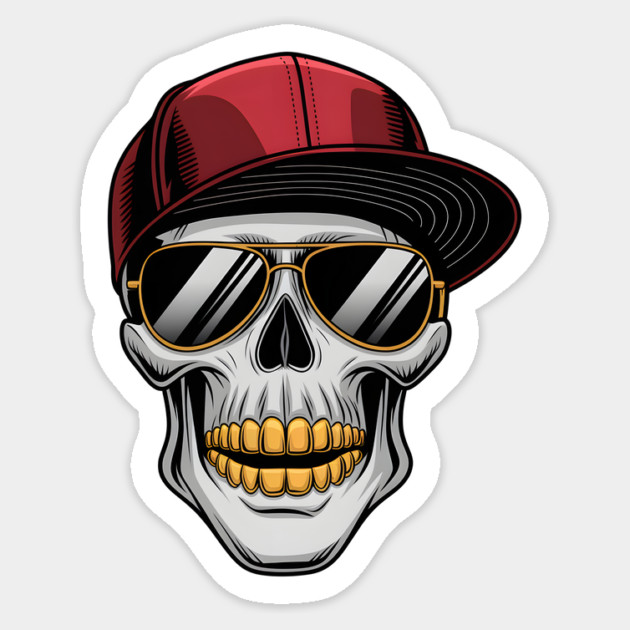Street Hip Hop Rapper Skull Sticker by animegirlnft