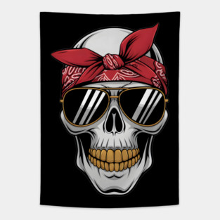 Gangster Skull Tapestry