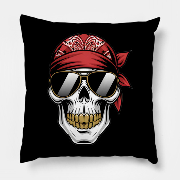 Gangster Rap Skull Pillow by animegirlnft