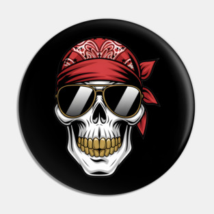 Gangster Rap Skull Pin