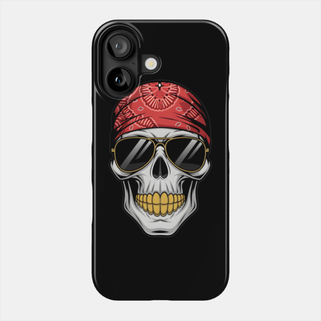 Mexican Cholo Skull Phone Case by animegirlnft