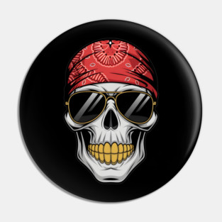 Mexican Cholo Skull Pin