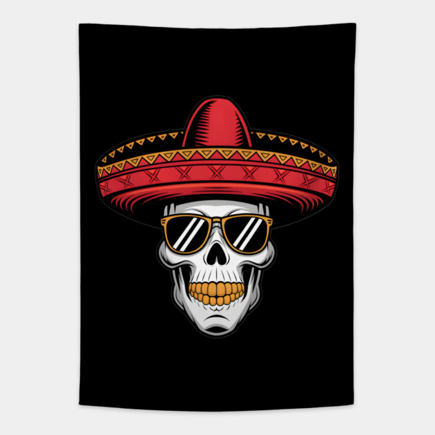 Chicano Lowrider Skull Tapestry by animegirlnft