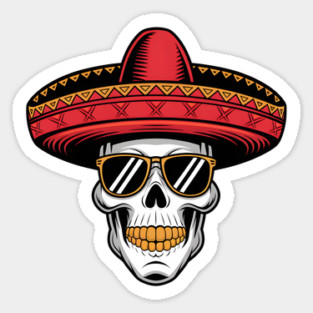 Chicano Lowrider Skull Magnet