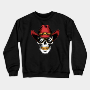 Outlaw Cowboy Skull Crewneck Sweatshirt