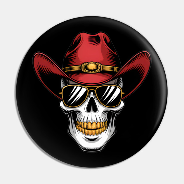 Outlaw Cowboy Skull Pin by animegirlnft